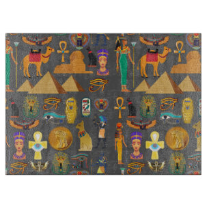 ägyptischer Hieroglyphus Symbol Muster Pharao Schneidebrett