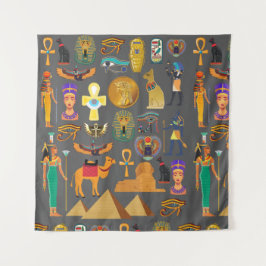 ägyptischer Hieroglyphus Symbol Muster Pharao Wandteppich