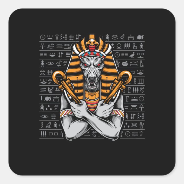 Ägyptischer Kulturpharaohs Ägyptologe Archäologie Quadratischer Aufkleber (Vorderseite)