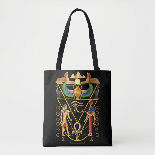Ägyptischer Kulturskarab Artifakt Ankh Horus Eye Tasche (Vorderseite)