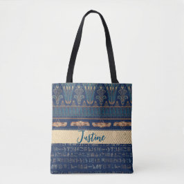 Ägyptischer Lotus Scarab Hieroglyphen Personalisie Tasche