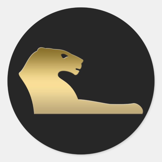 Ägyptischer Löwe - Göttin Sekhmet Runder Aufkleber (Vorderseite)