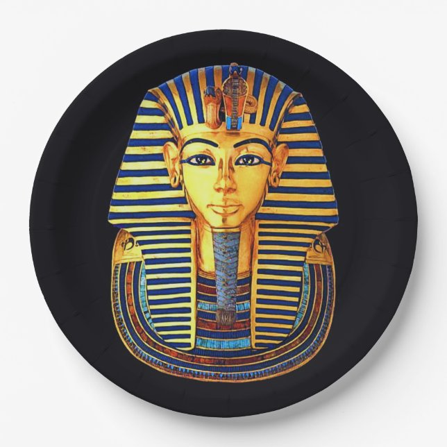 Ägyptischer Pharao König Tutankhamun Pappteller (Vorderseite)