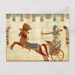 Ägyptischer Pharao Ramses II. Farbige Zeichnung Feiertagspostkarte