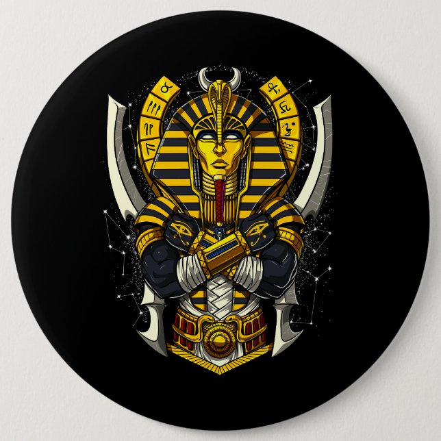 Ägyptischer Pharao Tutankhamun Antiker König Tut Button (Vorderseite)