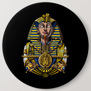 Ägyptischer Pharao Tutankhamun König Tut Button
