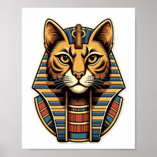 Ägyptischer Pharaonen-Katzenposter – Antike ägypti Poster