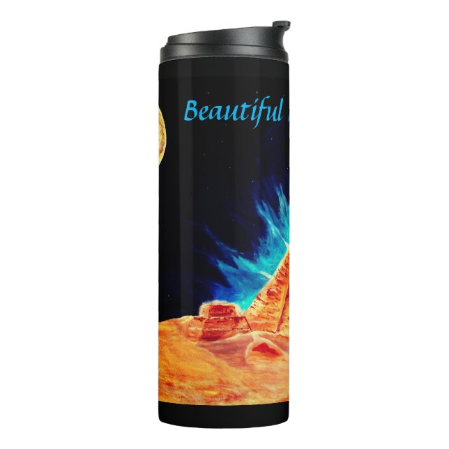 Ägyptischer Pyramid Thermal Tumbler Thermosbecher (Nach links gedreht)
