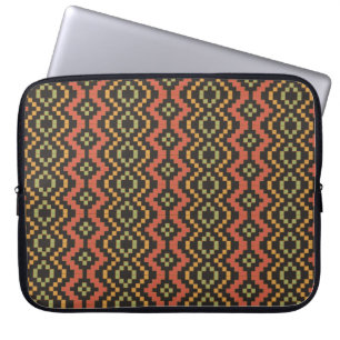 Ägyptischer Rot-Grün-Tribal-Laptop-Sieb Laptopschutzhülle