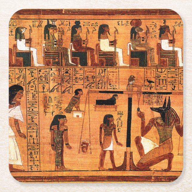 Ägyptischer Royal Papyrus Rechteckiger Pappuntersetzer (Vorderseite)
