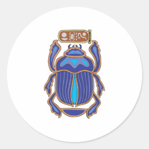 Ägyptischer Scarab Dung Dung Beetle Runder Aufkleber