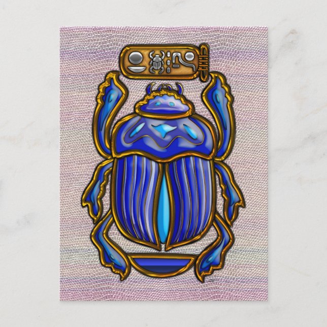Ägyptischer Scarab Postkarte (Vorderseite)