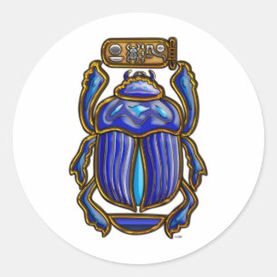 Ägyptischer Scarab Runder Aufkleber