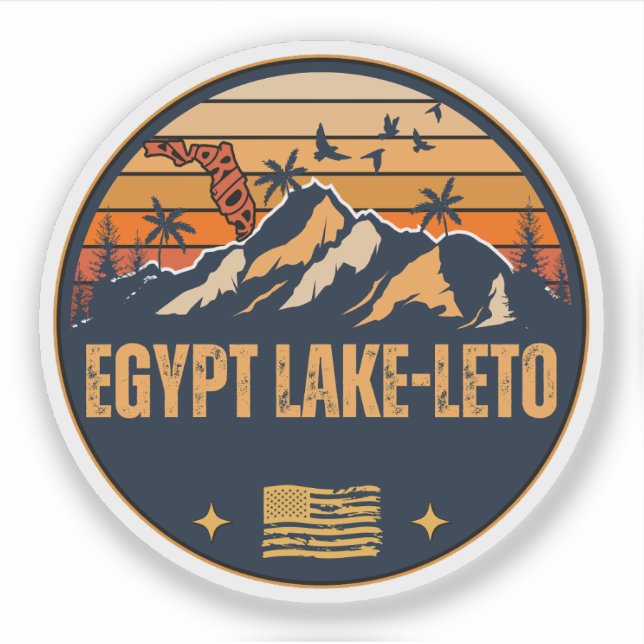 Ägyptischer See Leto, Florida Aufkleber (Vorderseite)