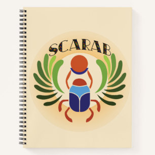 Ägyptischer Skarab-Käfer. Klassik des alten Ägypte Notizbuch