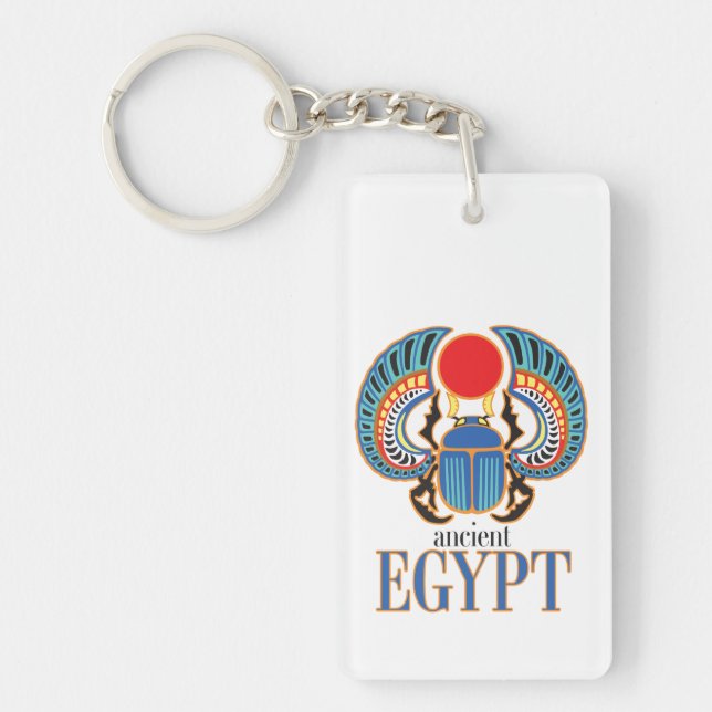 ägyptischer Skarabäenkäfer. Altes Ägypten Schlüsselanhänger (Vorderseite)