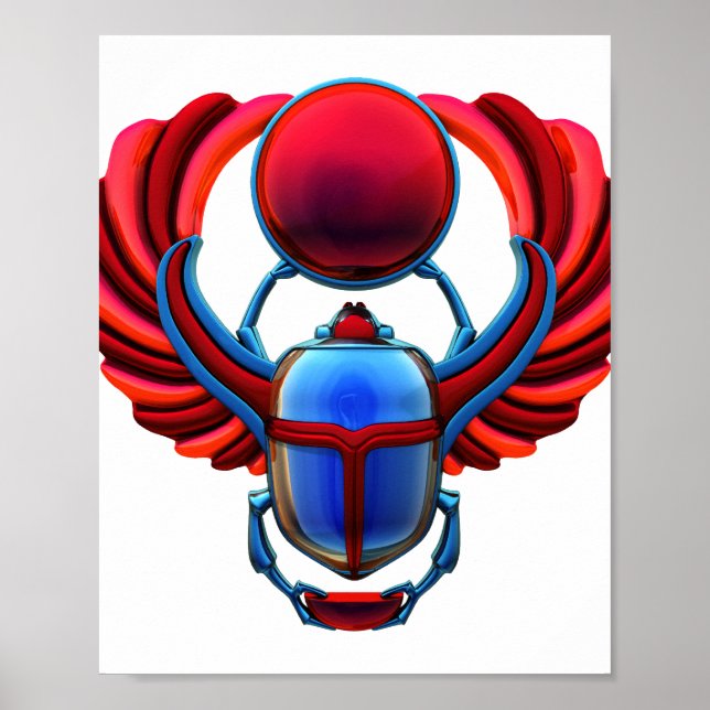 Ägyptischer Skarabäus Poster (Vorne)