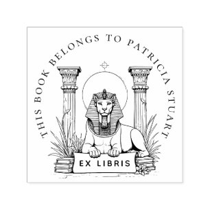Ägyptischer Sphinx-Individuelle Name Ex Libris Bri Permastempel