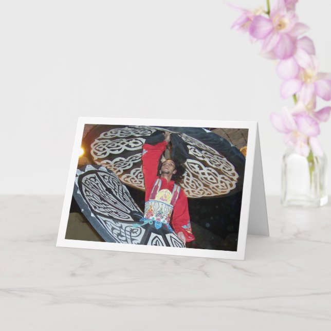 Ägyptischer Tanoura-Tänzer Karte (Orchidee)