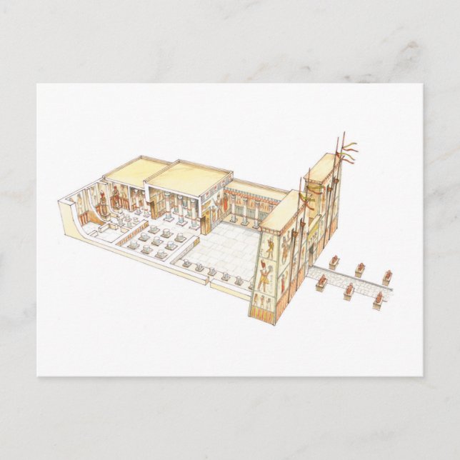 Ägyptischer Tempel 2 Postkarte (Vorderseite)