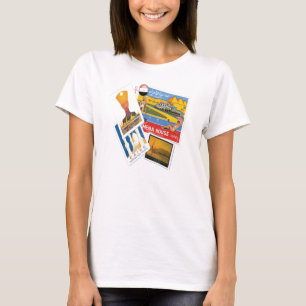 Ägyptischer Vintager Reiseplakat-T - Shirt für