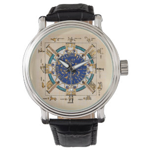 ÄGYPTISCHER ZODIAC-STIL 2-SCHREIBSTUHL ARMBANDUHR