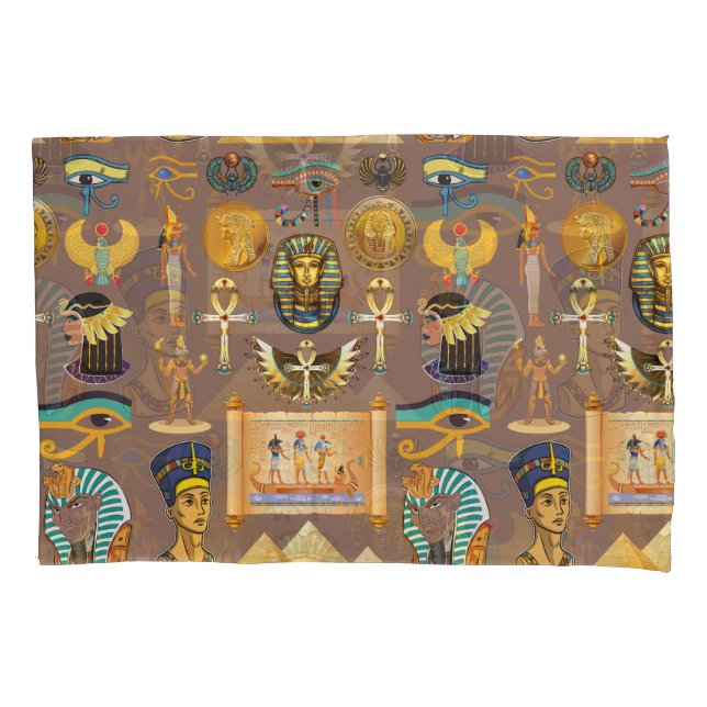 Ägyptisches altes Hieroglyphisches Muster Kissenbezug (Vorderseite-Links)