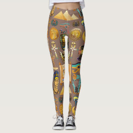 Ägyptisches altes Hieroglyphisches Muster Leggings