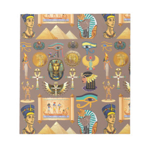 Ägyptisches altes Hieroglyphisches Muster Notizblock