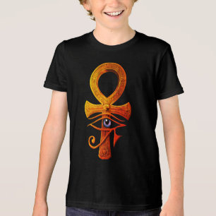 Ägyptisches Ankh Auge des Horus Altes Schutzsymbol Tri-Blend Shirt