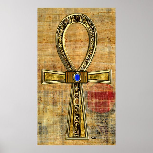 Ägyptisches Ankh-Kreuz Poster (Vorne)