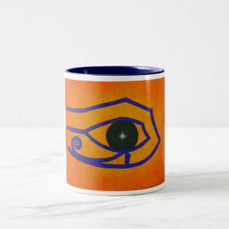 Ägyptisches Auge der Ra-Kaffee-Tasse Zweifarbige Tasse