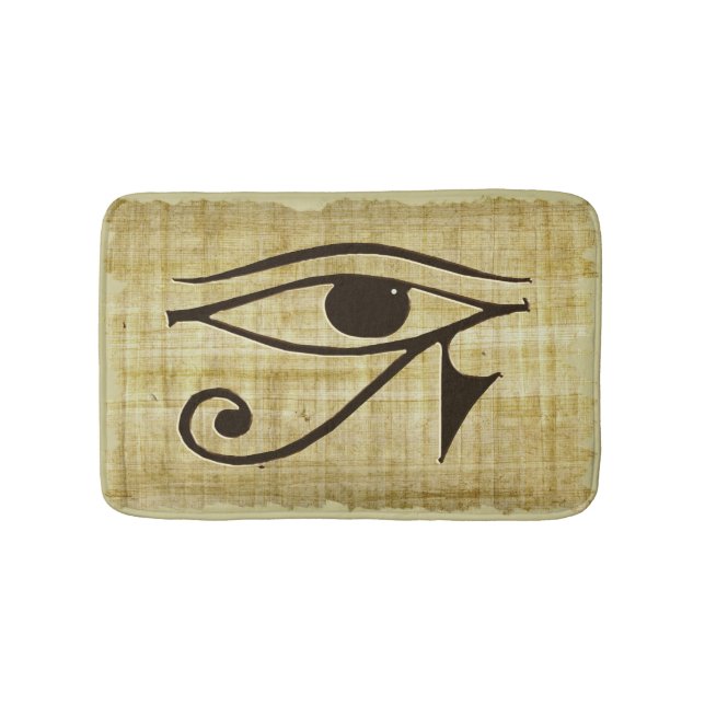 Ägyptisches Auge des Horus auf Imitaten Papyrus Badematte (Vorderseite)