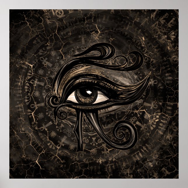 Ägyptisches Auge des Horus - digitale Kunst des Wa Poster (Vorne)