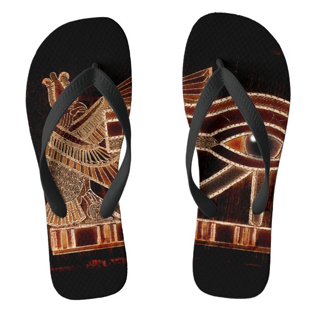 Ägyptisches Auge des Horus Flip Flops (Fußbett)