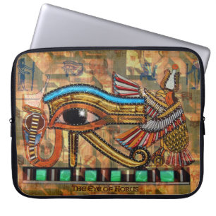 Ägyptisches Auge des Horus III Art Laptop-Sieb Laptopschutzhülle