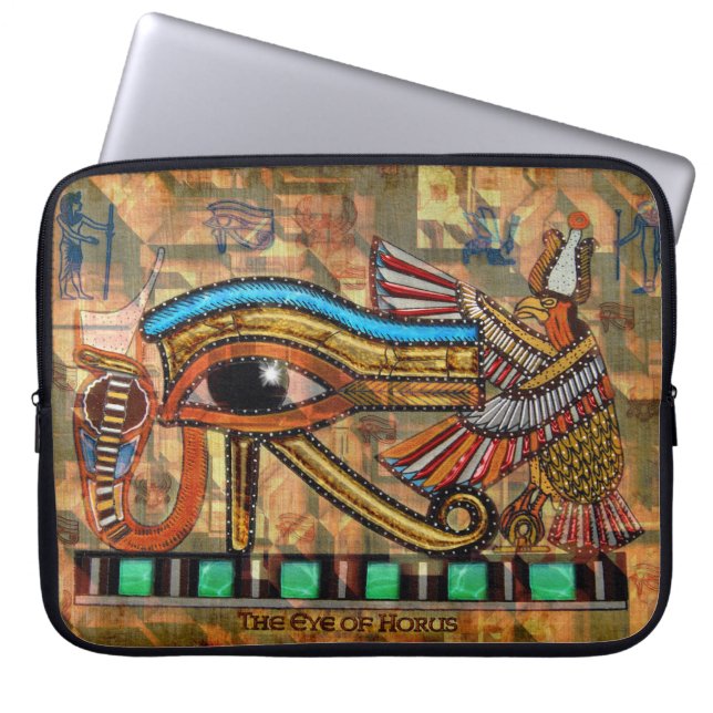 Ägyptisches Auge des Horus III Art Laptop-Sieb Laptopschutzhülle (Vorderseite)