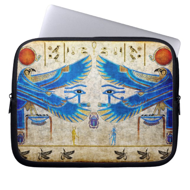 Ägyptisches Auge des Horus IV Art Laptop-Sieb Laptopschutzhülle (Vorderseite)