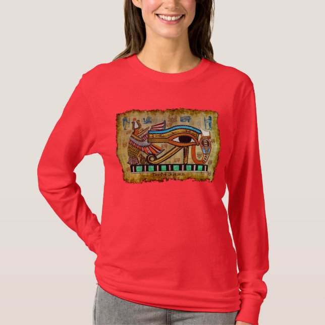 Ägyptisches Auge des Horus Shirt des antiken Kunst (Vorderseite)