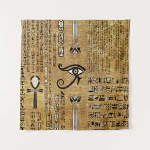 Ägyptisches Auge des Horus - Wadjet-Ornament Wandteppich