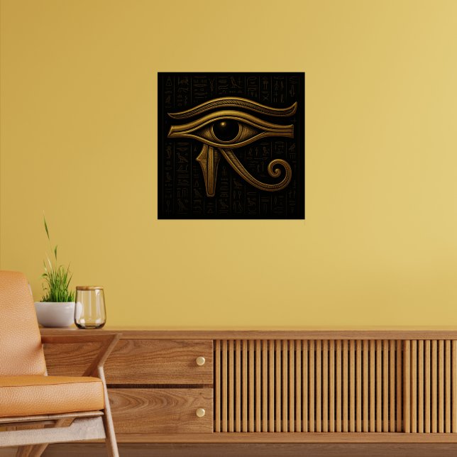 Ägyptisches Auge des Horusposters - Matte Print Poster (Wohnzimmer 2)