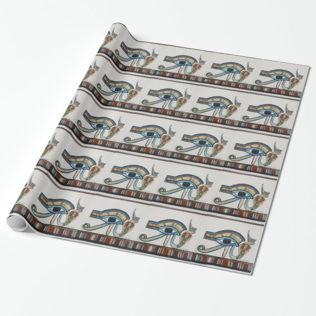 Ägyptisches Auge des Horuswrapping-Papiers Geschenkpapier (Ungerollt)