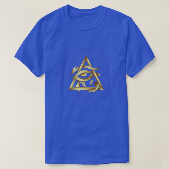 Ägyptisches Auge Sacred Geometry Okkultismus T-Shirt (Design vorne)