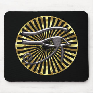 Ägyptisches Auge von Horus Gold und Schwarzem Mousepad