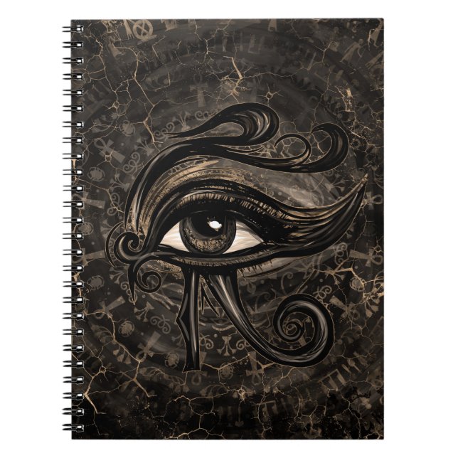 Ägyptisches Auge von Horus - Wadjet Digital Kunst Notizblock (Vorderseite)