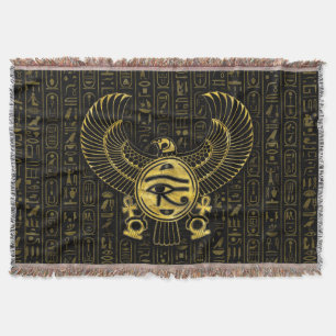 Ägyptisches Auge von Horus - Wadjet Gold und Decke
