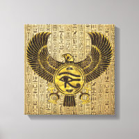 Ägyptisches Auge von Horus - Wadjet Gold und Holz