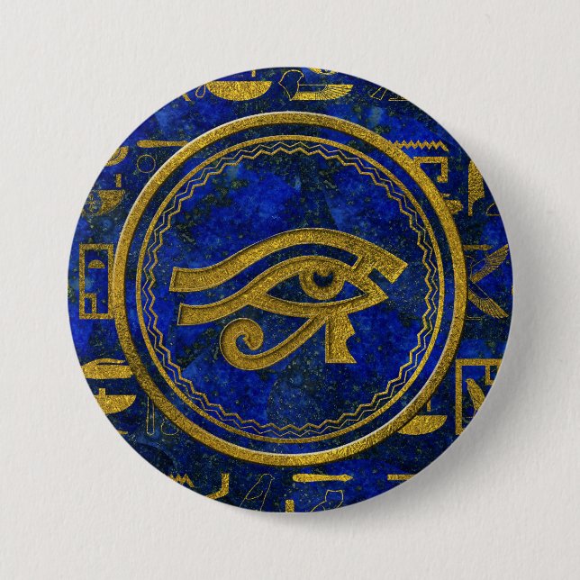 Ägyptisches Auge von Horus - Wadjet Lapislazuli Button (Vorderseite)