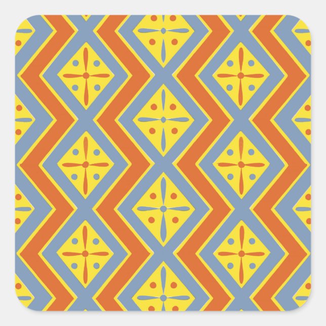 Ägyptisches Design #11 bei Emporio Moffa Quadratischer Aufkleber (Vorderseite)