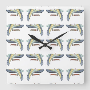 Ägyptisches Design #12 in Emporio Moffa Quadratische Wanduhr